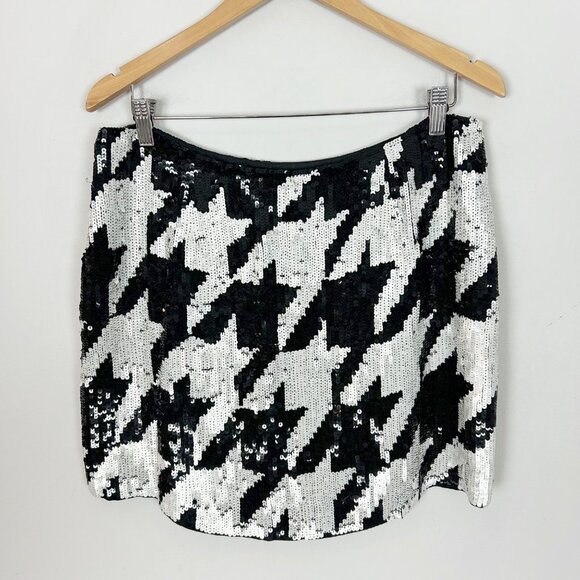 Y2K French Connection Sequined Mini Skirt Size Party Cocktail 12 Women's - Picture 3 of 4